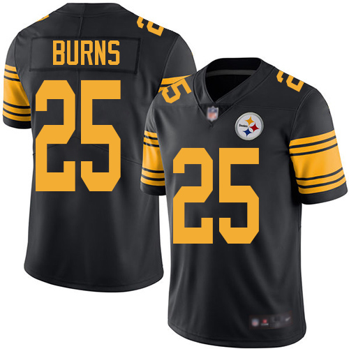 Men Pittsburgh Steelers Football 25 Limited Black Artie Burns Rush Vapor Untouchable Nike NFL Jersey